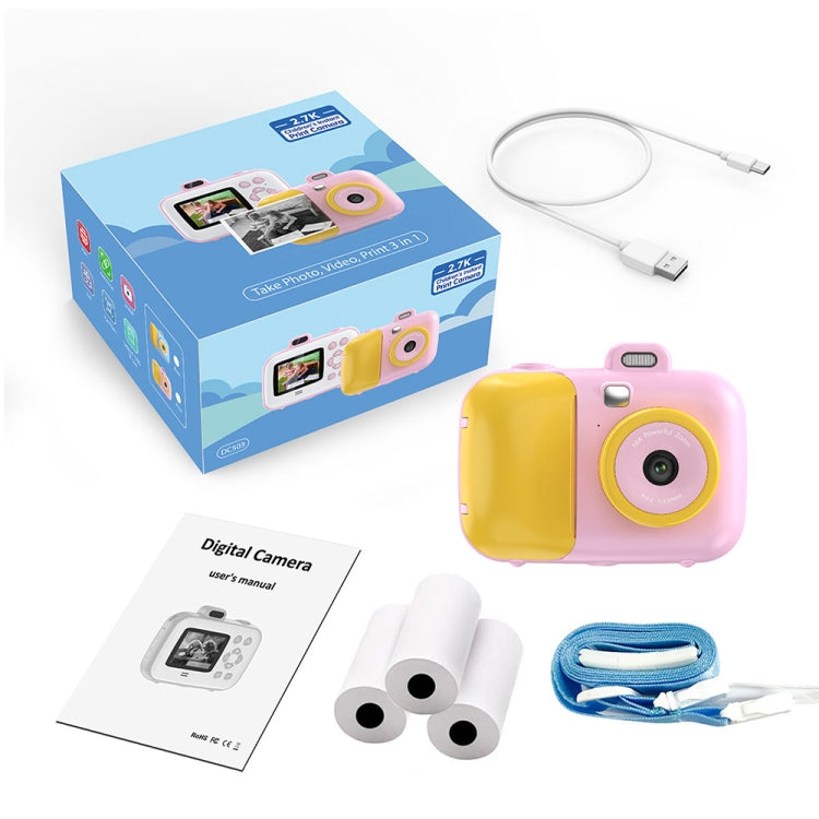 Fotocamera digitale intelligente per bambini con stampa termica da 2,4 pollici con carta da stampa, 503J Pink Fixed Focus, 503J Blue Fixed Focus, 503AF Pink Focus, 503AF Blue Focus