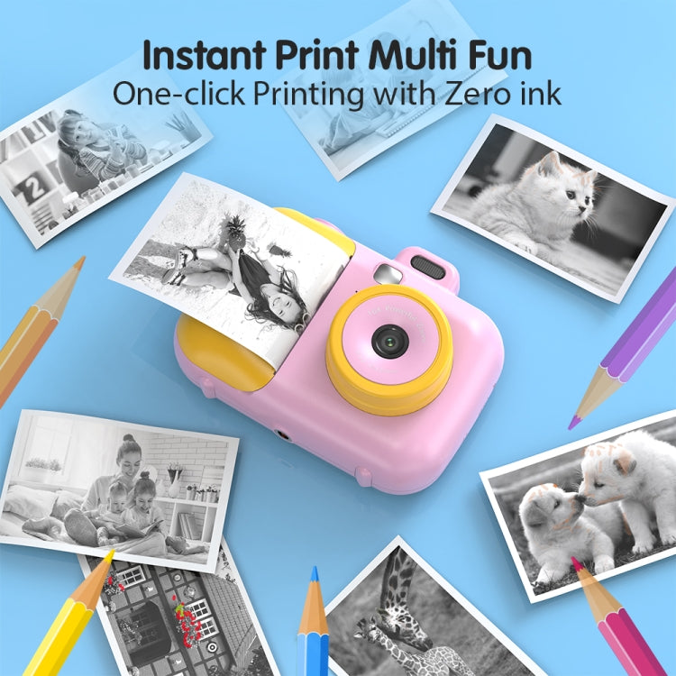 Fotocamera digitale intelligente per bambini con stampa termica da 2,4 pollici con carta da stampa, 503J Pink Fixed Focus, 503J Blue Fixed Focus, 503AF Pink Focus, 503AF Blue Focus