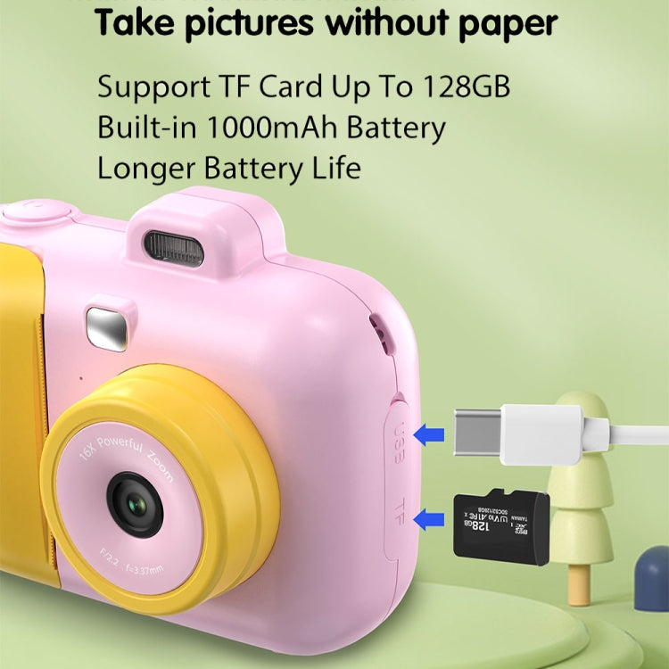 Fotocamera digitale intelligente per bambini con stampa termica da 2,4 pollici con carta da stampa, 503J Pink Fixed Focus, 503J Blue Fixed Focus, 503AF Pink Focus, 503AF Blue Focus
