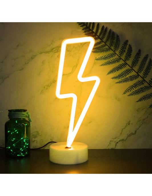 Bolt - Lampada Neon LED con base d'appoggio