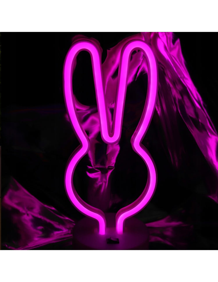 Rabbit - Lampada Neon LED con base d'appoggio
