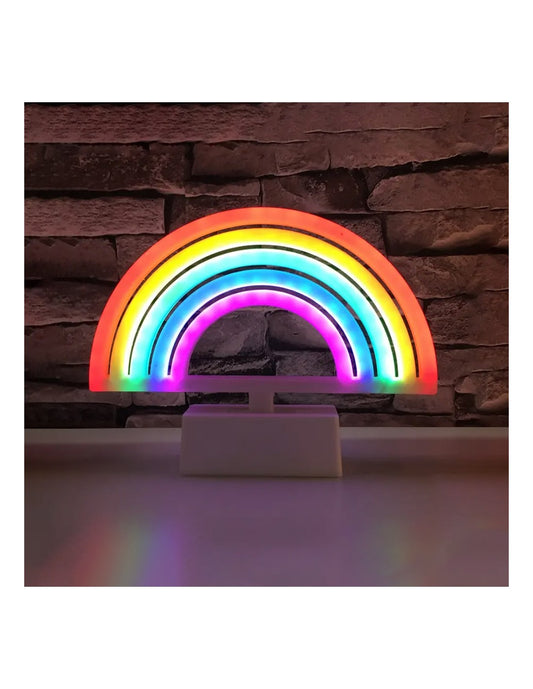 Rainbow - Lampada Neon LED con base d'appoggio