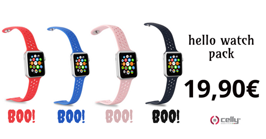 Pack 4 colori cinturini Apple Watch-Celly