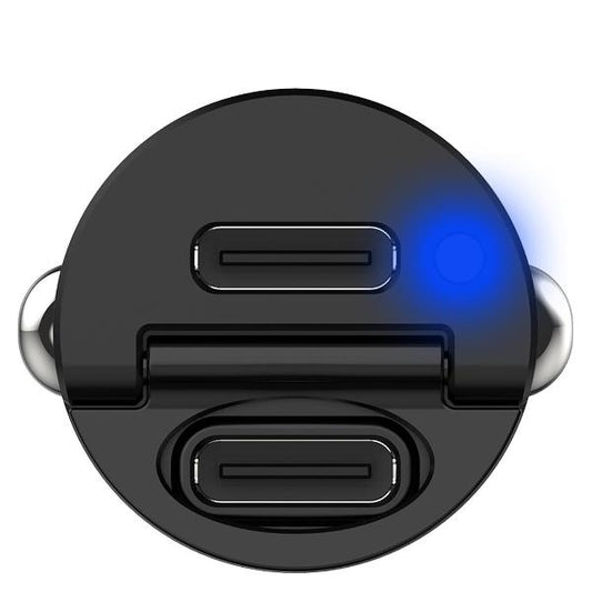 CARICABATTERIE - MINI CAR CHARGER 30W 2 USB-C PORT [PRO POWER] CELLY