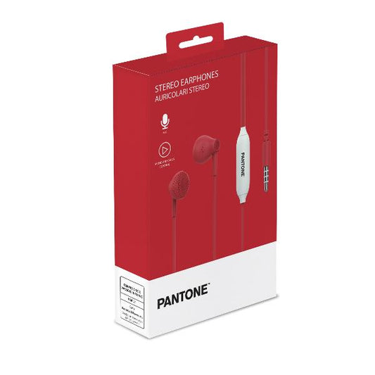 Auricolari Pantone - Wired Earphone Red