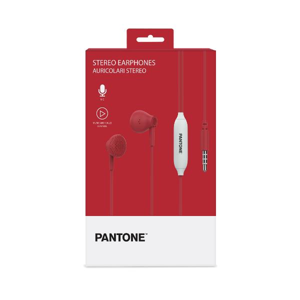 Auricolari Pantone - Wired Earphone Red