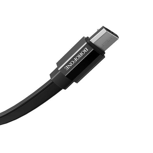 Cavo dati/ricarica BU8 "Glory" nero micro USB 1.2m 2.4A Borofone