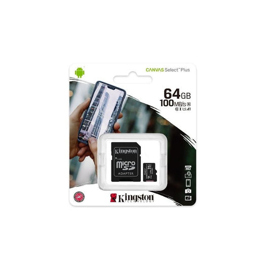 MEMORY CARD MICRO-SD 32GB o 64GB KINGSTON CANVAS UHS-I